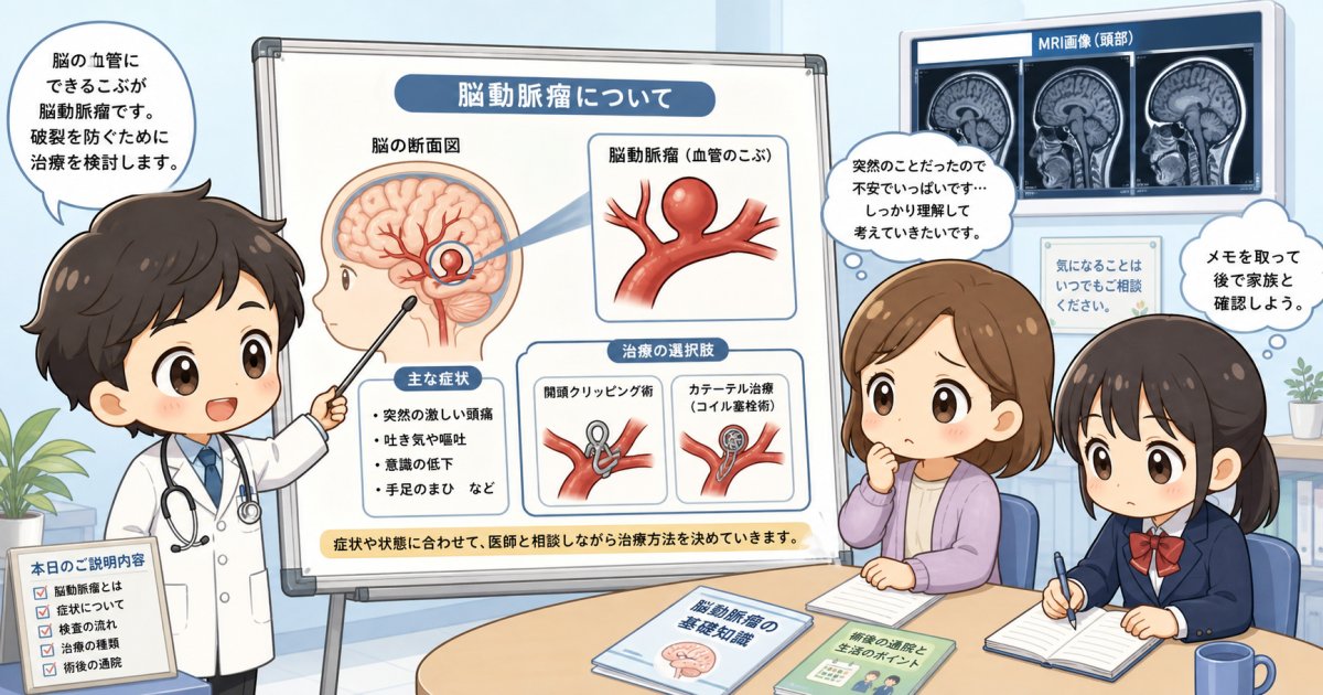 家族がくも膜下出血に？手術の種類と術後の通院・経過観察を解説