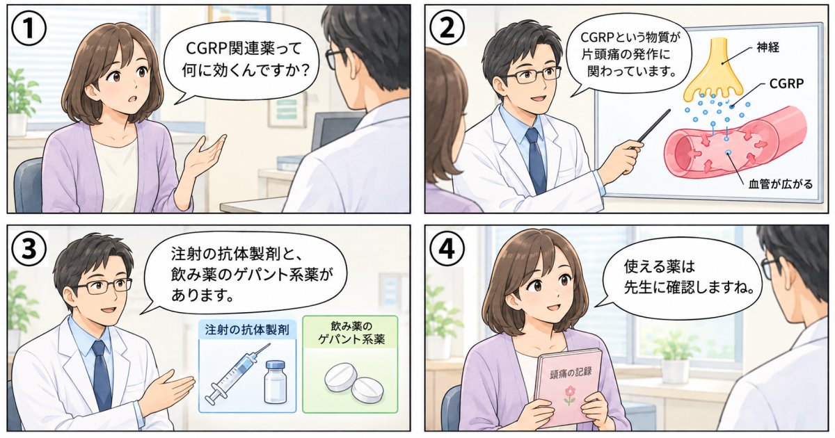 CGRP関連薬は片頭痛の何に働きかける?